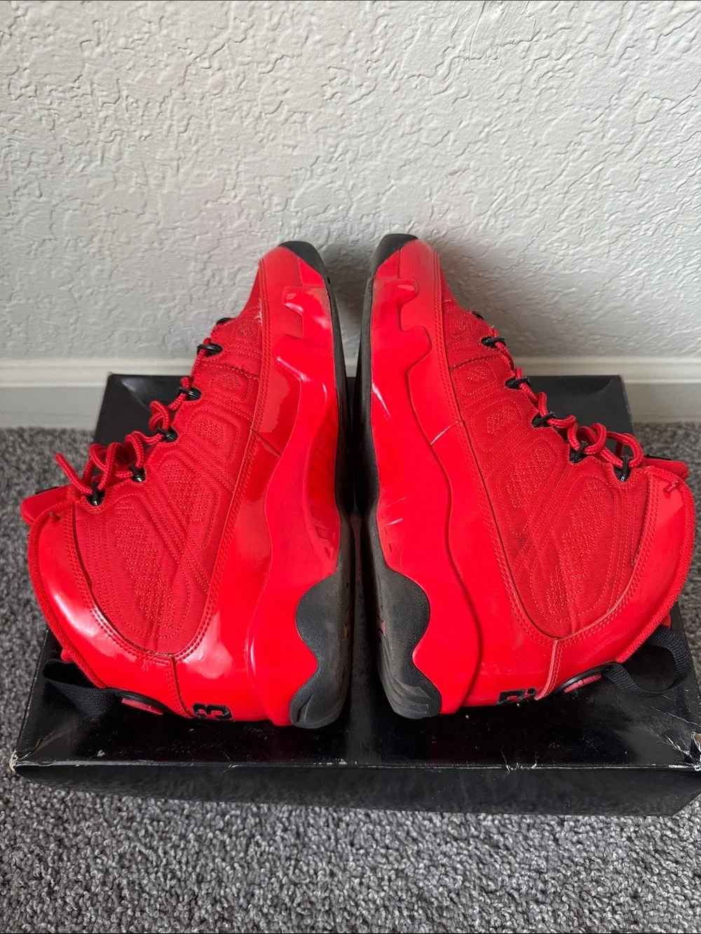 Men Air Jordan Retro 9 Chile Red Shoes Size 9